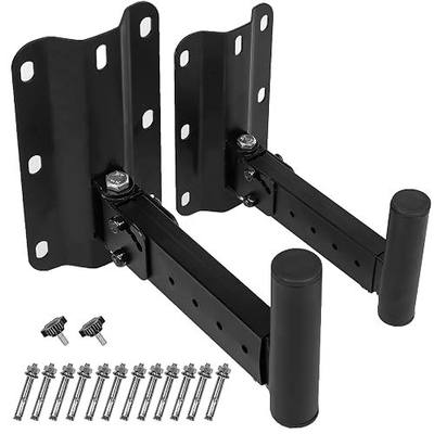 Desyeryamimi PA Speaker Wall Mount Brackets Speaker Stand | Adjustable Heavy Duty Speaker Mounts Support up to 110lbs(2 Packs,Black)