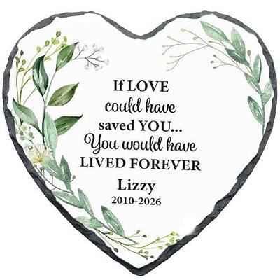 Personalized Pet Memorial Stone, If Love Could Have Saved You Heart Plaque, Horse, Dog or Cat Loss Gift (S-013)