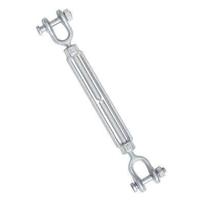 1/4" Jaw Jaw Turnbuckle Galvanized Jaw and Jaw Turnbuckle, Jaw Jaw Closed Body Marine Turnbuckle Jaw, 2000lbs Working Load Limit, Durable for Wire Rope Cable (1/4" x 4")
