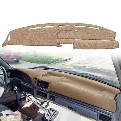Yiz Dash Cover Mat for Ford F150 F250 F350 Bronco 1992-1997(92-97 Beige)J20 | Custom Dashboard Cover Pad Carpet