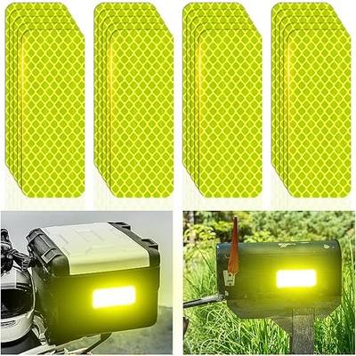 PHIXBEAR Reflective Stickers Super Reflection, Safety Reflective Tape for Car Trailer Truck Bike Motorcycle, 20 Pcs Fluorescent Yellow-Green Outdoor Waterproof 3.15" X 1.18"