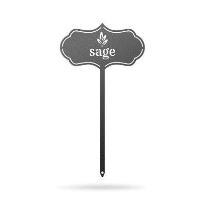 RealSteel Metal Seed & Plant Markers – Elegant Indoor & Outdoor Garden Stakes – Durable Herb, Vegetable & Fruit Plant Labels for Pots, Raised Beds & Greenhouse – Farmhouse Garden Gift - (SAGE)