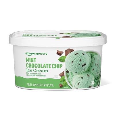 Amazon Grocery, Mint Chocolate Chip Ice Cream, 48 Fl Oz