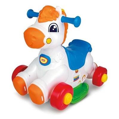 Winfun Giddy-up Horsey 2-in-1 Rocking & Ride-On Toy – Interactive Motion Sensor with Sounds, Lights & Music, Easy-Grip Handles, Toddler Developmental Toy for Ages 12–36 Months, 44 lb Capacity