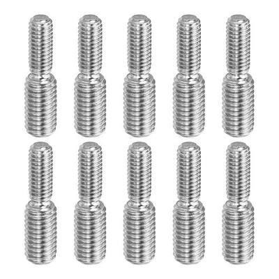 PATIKIL M6x15mm to M8x15mm Double End Threaded Stud Screw Bolt, 10 Pack 304 Stainless Steel Rod Bolts Thread Reducer Adapter for Furniture Fastener, Hardware Connectors