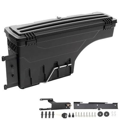 PIT66 Lockable Truck Bed Storage Box Fit Ford F250 F350 2017-2023 Left | Lockable Truck Bed Storage Box Tool Box Fit Ford F250 F350 Super Duty 2017-2023 Left Driver Side Drawer Black