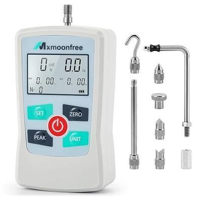 110LB Digital Force Gauge Trigger Pull Meter Upgrade MMF-110LB | Data Storage for MAX MIN AVG Values Multi Units LB Oz N Kg High Precision Sensor Auto Power Off Backlit LCD