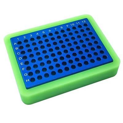 Aluminum Cooling Block - PCR Plate Cooler ,96-Well for 0.2 mL Tubes, Strips or 96-Well Plates (96-Well)