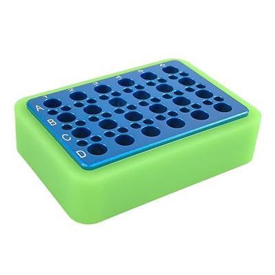 Aluminum Cooling Block - PCR Tubes Cooler, 24 Wells 1.5ml/2ml Tubes with 36 Wells 0.2ml Tubes
