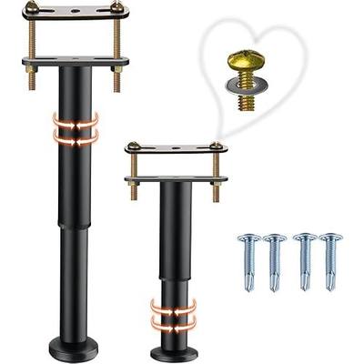 2PC Bed Frame Support Legs Stabilizer Replacement Universal Slat Reinforcement 10-17 inch Black