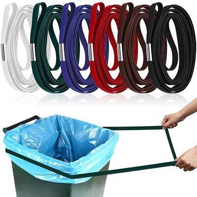 Riakrum 6 Pieces Trash Can Rubber Bands, Suitable for 60-98 Gallon Trash Cans,Perimeter from 102 Inches to 150 Inches Large Multi-functional Rubber Bands Suitable Kitchen Camping,6 Colors(Flat)