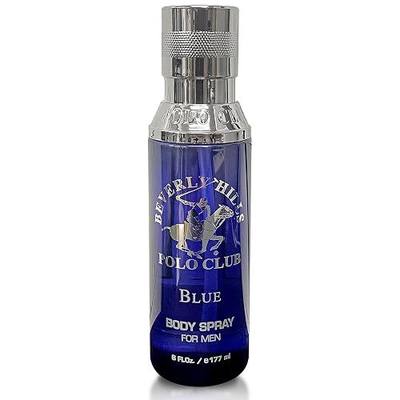 Beverly Hills Polo Club Body Spray for Men - BHPC Blue - Notes of Lavender & Sandalwood - Fresh, Oceanic, Long Lasting Cologne Scents - Ideal Gift for Him, 6oz