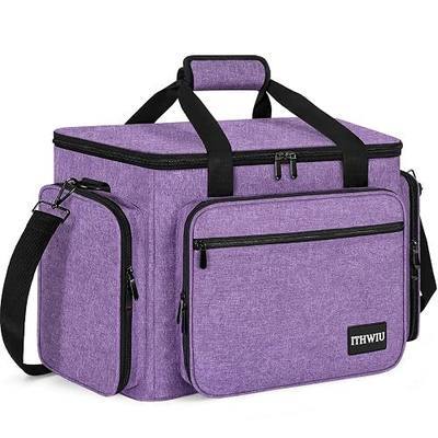 Sewing Machine Carrying Case with Multiple Storage Pockets Large Capacity, Universal Tote Storage Bag Compatible with Most Standard Singer, Brother, Janome