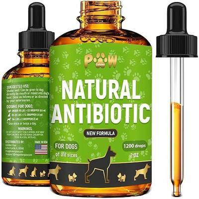 Dog Antibiotics for Infections, Cough, & Teeth Moments | Natural Antibiotics for Dogs with UTIs | Dog Allergy Relief & Canine Breath Treatment in 1 Bottle | Organic | 2 Oz