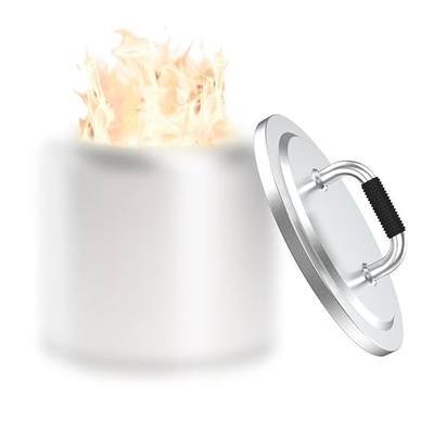 Fire Pit Lid for Solo Stove Bonfire 2.0, 304 Stainless Steel Fire Pits Round Lid with Heat Resistant Handle, Camping for Solo Stove Accessories Bonfire and Other 19.5" Outdoor Firepit