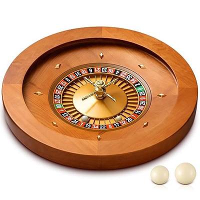 Leyndo 20 Inch Wooden Roulette Wheel with 4 Roulette Balls Casino Grade Precision Bearings Roulettes Wheel Turntable Leisure Table Games for Home Professional Use Night Party Game(Classic Pro)