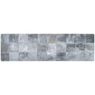 2 in 1 Table Runner Trivet for Hot Pots and Pans Heat Resistant Non Slip Waterproof 39 x 12 Inch Decorative Table Protector for Kitchen Countertop Marble Grey