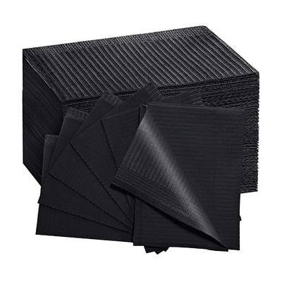 Black Dental Bibs Disposable Dentist Bibs 13" x 18", 50 PCS Patient Bibs Tattoo Paper Npkins 3 Ply Waterproof Dental Bib Sheets Dentist or Medical Tray Cover and Nail Table Cover