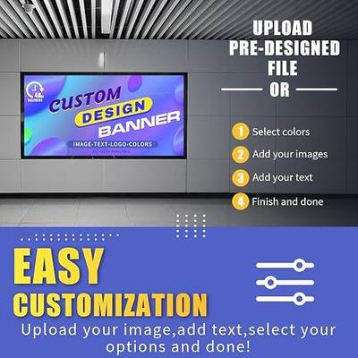 Custom Vinyl Banner by EKSPRINT, 13OZ Banners and Signs Customize for Indoor and Outdoor, Custom banner | Banners Customize for Business, Birthday, Party, School, Shop-(1X4Ft)