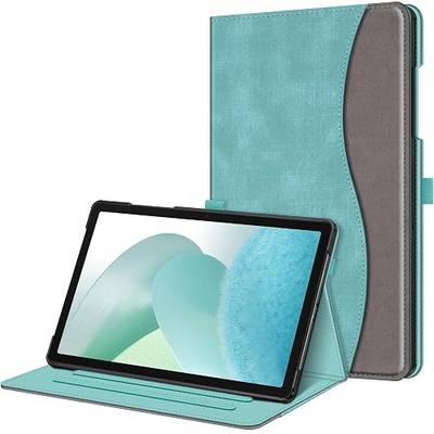 Fintie Multi-Angle Viewing Case for Samsung Galaxy Tab A11+/ A9+ 11 Inch | Front Card Pocket, Vegan Leather Exterior, Scratch-Free Microfiber, Auto Wake/Sleep, for Business Travel, Turquoise