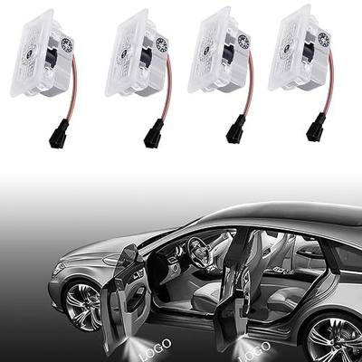 No Fade LED Logo Projector Puddle Lights Ultra-Bright Welcome Light 3D Laser Ghost Shadow Light Compatible with Tesla Model 3 S Y X Accessories (Update White)