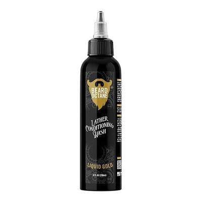Beard Octane Beard Wash for Men – Liquid Gold (Frankincense, Oud Cologne) – Gentle Daily Beard Shampoo with Shea Butter – Cleans Without Drying – 8oz