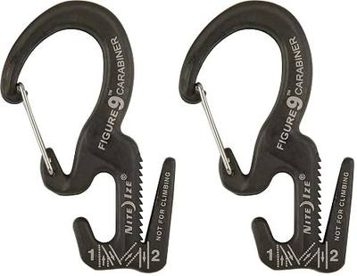 Nite Ize Carabiner Clip/Rope Tightener, Silver, 2-3/4 in. (Pack of 2)