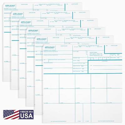 National Gun Trusts - Made in USA - FD-258 Fingerprint Cards 2026, 6 pack - 11-1-20 Version (ATF ORI)