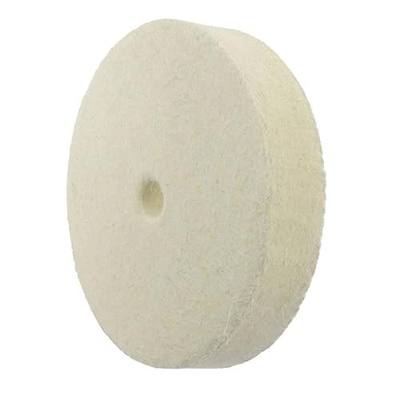 Ø6 x 1/2'' Arbor Hole Coarse Wool Felt Buffing Wheels | 1 Inch Thick Compressed Hard Felt Buffing Polishing Wheels for Aluminum, Metal, Steel, Alloy, Gemstone, Silver for Grinder