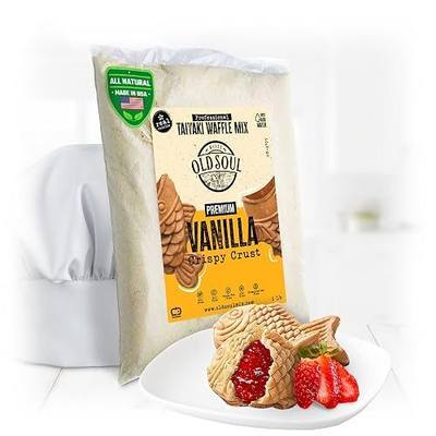 OldSoul Professional Taiyaki Waffle Mix | Crispy | Vanilla Flavor | 5 Lbs | 84 Waffles (Vanilla, 5 Lbs)