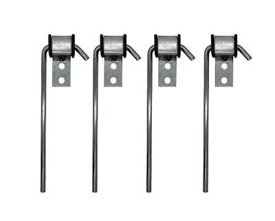4 Pcs Heavy Duty Exhaust Hanger Rod -Universal Use Exhaust Hanger - 3/8" Rod 10" Long | Weld On Exhaust Bracket Hanger