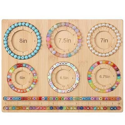 Petoysoso Bead Board for Jewelry Making, Bamboo Beading Board for Jewelry Bracelet Making, DIY Bracelet Bead Board