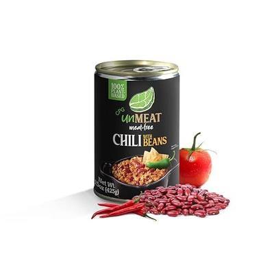 unMEAT Plant Based Meat | Vegan Meat, Chili with Beans, Pack of 1 | Easy to prepare plant based protein vegan meat with less calories in Chili with Beans
