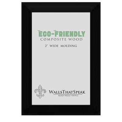 wallsthatspeak 14x26 Black Picture Frame for Posters Puzzles or Artwork, 2-Inch Wide Border Moulding Photo Frames