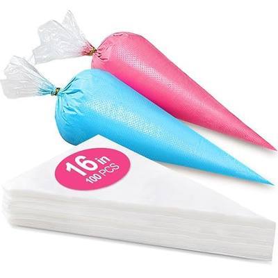 16 Inch Piping Bags Disposable, 100Pcs Large Pastry Bags, Frosting Bags, Cake Decorating Bags, Decorating Bags Large Piping Bags, Decorating Bags