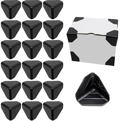 EATAKWARD 200 Pcs Packaging Edge Protectors, Heavy Duty Edge Corner Protector Golder for Boxes, Cartons, Panel Packaging, Black, 2''x2 x2