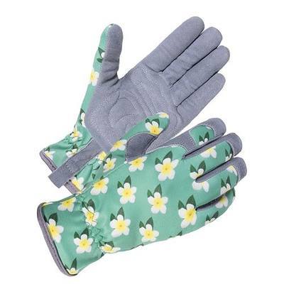 SKYDEER Premium Genuine Deerskin Suede Women's Gardening Gloves, Ultra-Soft Padded, Comfort Fit for Work (SD6611/M)