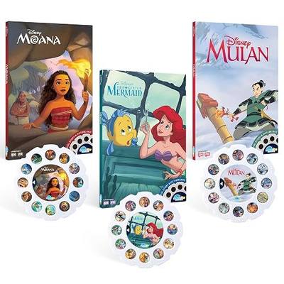 Moonlite Disney 3-Story Bundle: Moana, Lilo & Stitch, & The Little Mermaid | Vibrant Storybook Art Projections with Sound Effects & Music, Ideal for Bedtime and Travel (Projector Sold Separately)