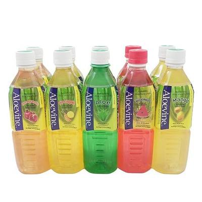 Aloevine Aloe Vera Drink juice l variety |16.9 oz. pack of 10 l 2 original, 2 watermelon, 2 mango, 2 pomegranate, 2 pineapple | plant based Vegetable Korean drinks