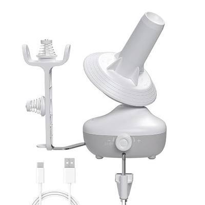 Yarn Winder, Electric Yarn Ball Winder for Crocheting, Compact Yarn Cake Winder with Strong Tension Stepless Speed, Automatic Yarn Spinner Wool Winder, Ideal Helper for Knitting Lovers(White)