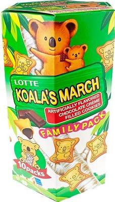 Lotte Koala's March Cookie with Chocolate Cream Family Size, 6.89 oz