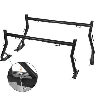 Non-Drilling Steel Truck Rack, Extendable Truck Bed Ladder Rack | Heavy Duty, Fit for 52" to 71" Wide Truck Bed, 800 lb. Capacity