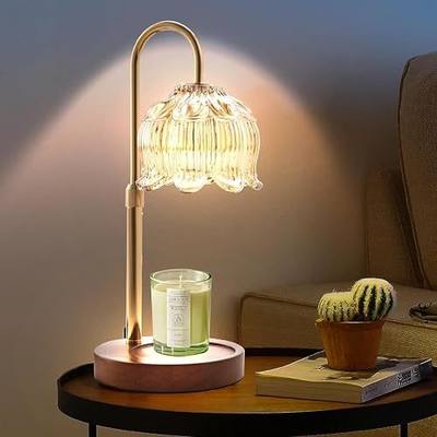 Fragrance Candle Warmer Lamp with 2 Bulbs Electric Candle Warmer with Timer & Dimmer for Home Decor