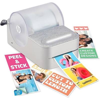 HP Sprocket Panorama Instant Color Label & Smartphone Photo Printer - Portable - Personalize Prints 2” x .5”- 9” on Zink Sticky-Back Photos - Create Photobooth Strips & Custom Designs in App - Grey