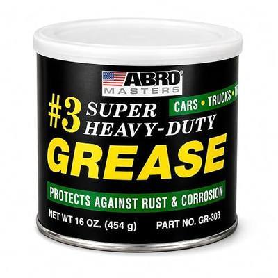 ABRO Masters Super Heavy-Duty #3 Wheel Bearing Grease, 16oz, Sodium-Based, Multi-Purpose Lubricant for Severe Conditions, Ideal for Automotive, Marine, Buses, Trucks, and Tractors
