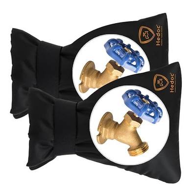 Hedoc Pro Outdoor Faucet Covers for Winter Freeze Protection, 2 Pack 6'' W x 8.2'' H Winter Faucet Insulation Cover Socks, Hose Bib Covers for Winter (Faucet Cover 2 Pack)