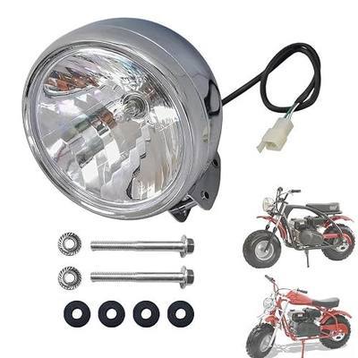 Mini Bike Light Kit Head Light Bulb Lamp Coleman CT200U-EX BT200X CT200U | 6.5 Inch DRL 12V 35W Mini Bike Front Head Light Headlamp with Bulb Fit Most Minibikes(2 Wire Plug)