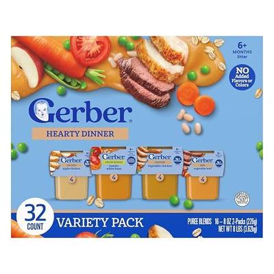 Gerber Stage 2 Baby Food, Nourishing Blends Tubs, Baby Puree, Variety Pack, 32PK, Chicken