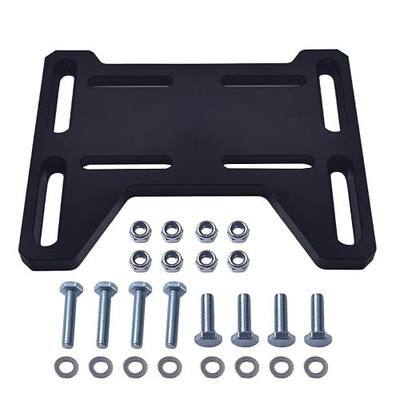 Mini Bike Engine Mount Plate for 79cc 97cc 100cc Coleman CT100U CC100X Mega Moto mm80, for Hoverheart MB001 Baja DB30 Motovox MBX10, Direct Bolt-On Swap for Predator 212 196 224cc Black