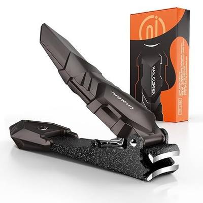 INXEN Nail Clippers for Men with Catcher – No Splash, Self-Collecting Premium Steel Clippers for Fingernails & Toenails, Ideal Gifts for Men& Grooming Gifts, Great Gadget & Stocking Stuffer Gift
